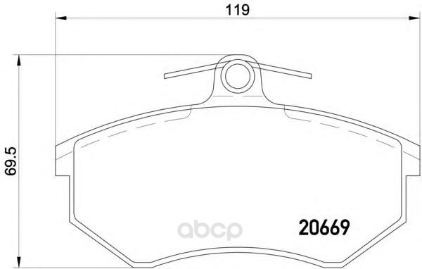 

Тормозные колодки дисковые HELLA 8DB355017701