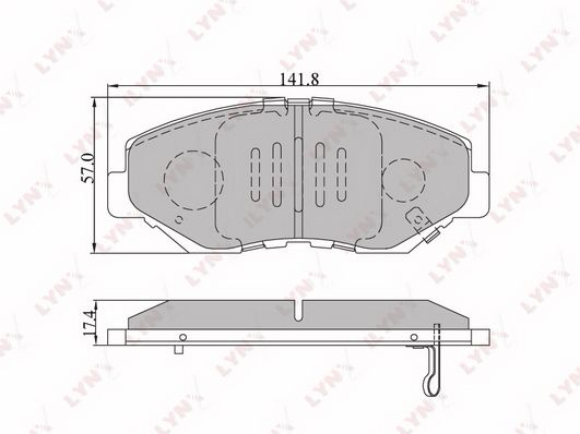 

Тормозные колодки LYNXauto дисковые BD3404