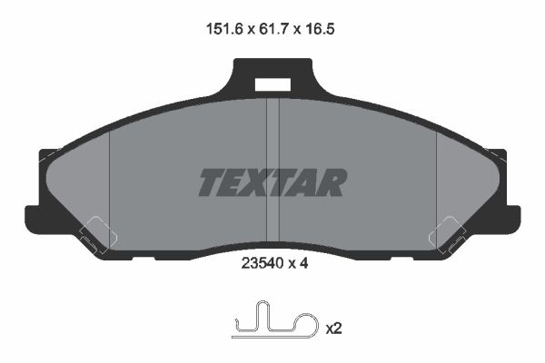 

Комплект тормозных дисковых колодок Textar 2354001