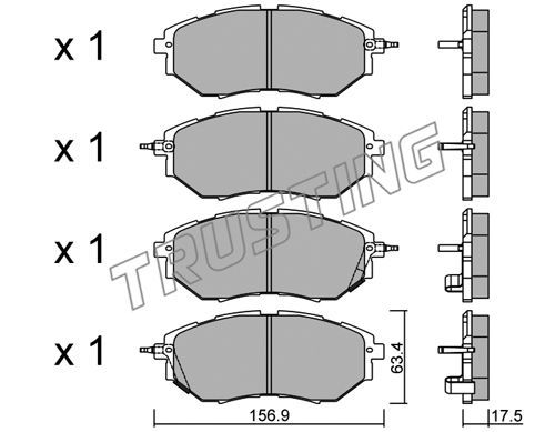 Дисковые тормозные колодки TRUSTING 7790