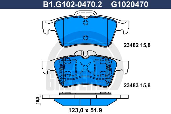 

Тормозные колодки GALFER дисковые B1G10204702