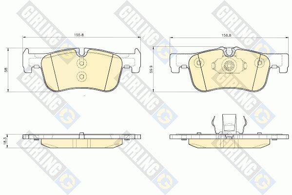 

Тормозные колодки дисковые GIRLING 6119352