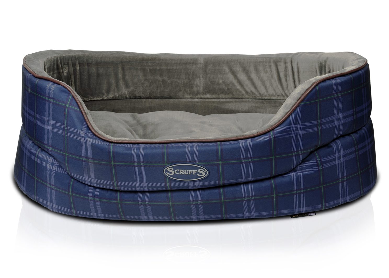 Лежанка для собаки Scruffs плюш 38x56x20см cиний