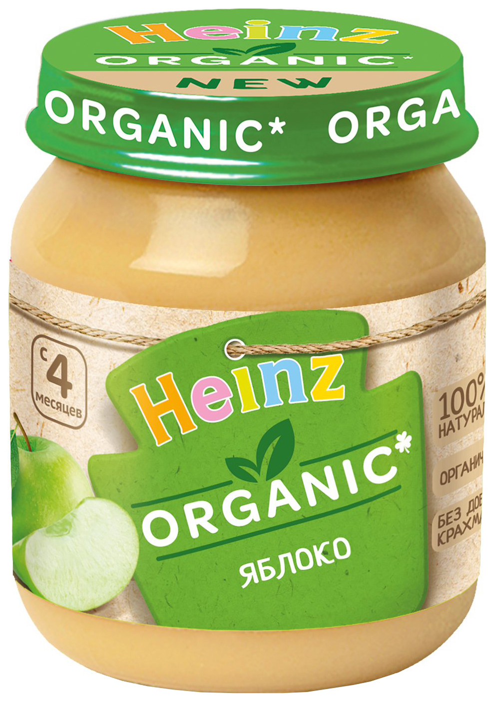 

Пюре фруктовое Heinz Organic Яблоко с 4 мес. 120 г, Яблоко