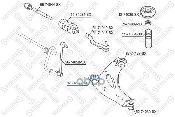 

Сайлентблок Stellox 8774138SX