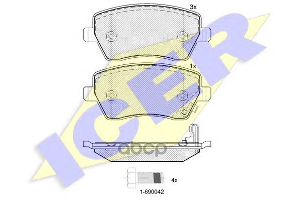 фото Комплект тормозных колодок icer 181748