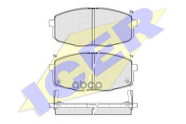 фото Комплект тормозных колодок icer 181540