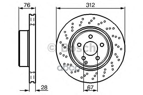 Тормозной диск BOSCH 0986478353