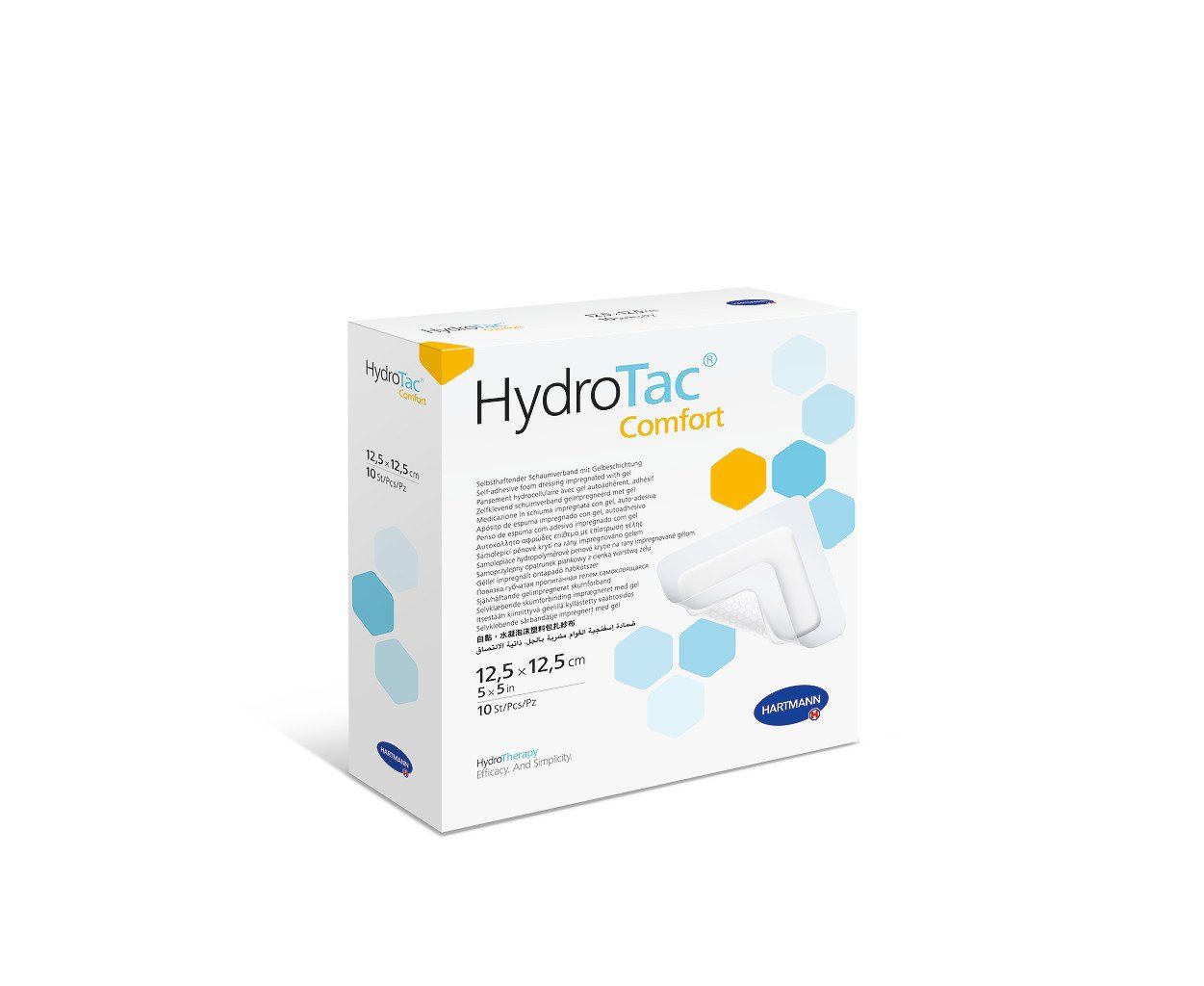 Повязка Hydrotac comfort Гидротак комфорт губчатая самоклеящаяся 12,5х12,5 см 10 шт.