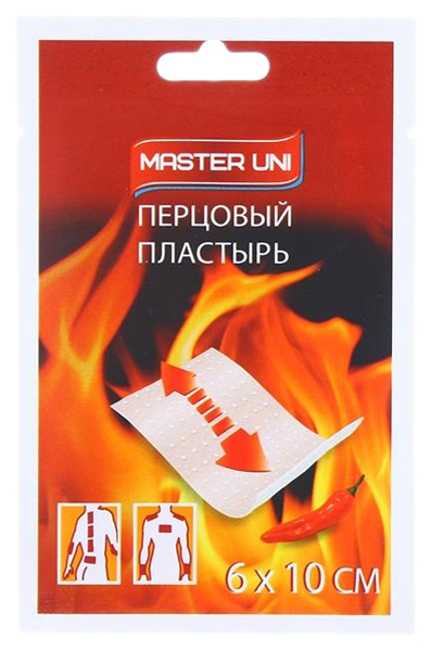 Пластырь Master Uni перцовый 6 х 10 см