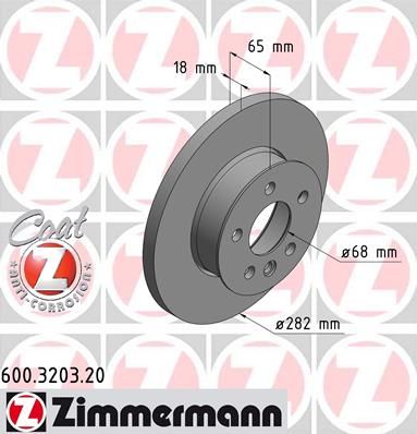 

Тормозной диск ZIMMERMANN 600.3203.20