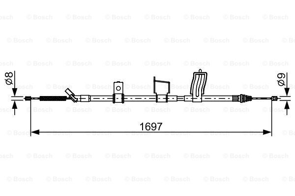 фото Трос cтояночного тормоза bosch 1987482628