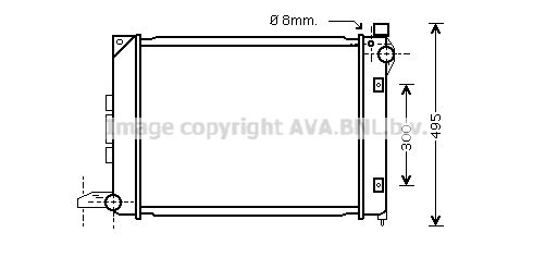 

Радиатор охлаждения двигателя AVA QUALITY COOLING AU2164