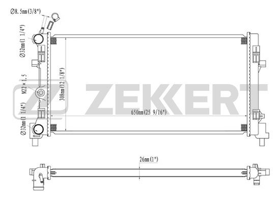 

Радиатор охлаждения двигателя ZEKKERT MK-1009