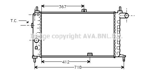 

Радиатор охлаждения двигателя AVA QUALITY COOLING OL2064