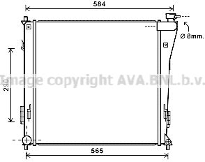 

Радиатор охлаждения двигателя AVA QUALITY COOLING HY2303
