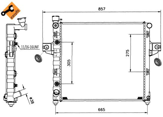 

Радиатор охлаждения двигателя NRF 58112