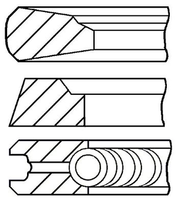 

Комплект поршневых колец GOETZE ENGINE 08-143600-00