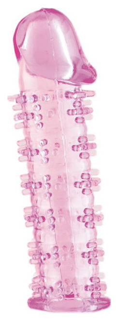 Насадка ToyFa с шипами гелевая розовый 12 см