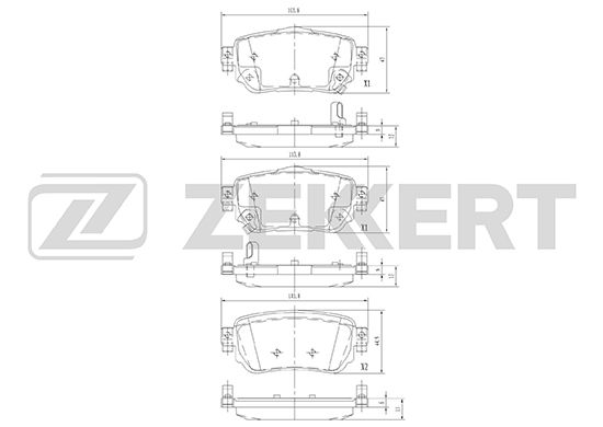 фото Комплект тормозных колодок, дисковый тормоз zekkert bs-2524