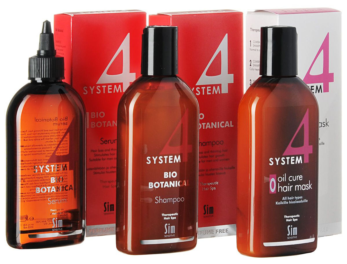 Набор средств для волос Sim Sensitive System 4 (шампунь 215мл+маска 215мл+сыворотка 200мл)