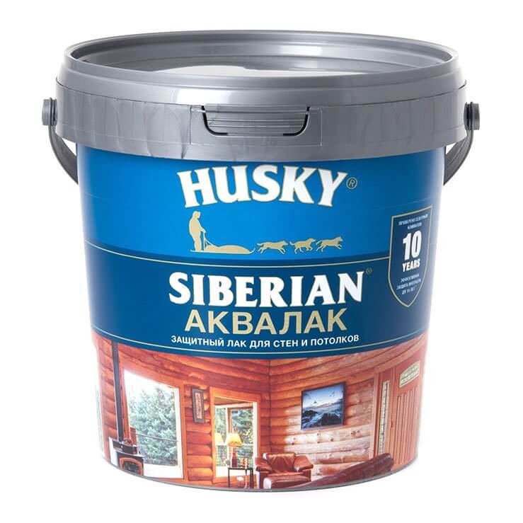 Лак HUSKY SIBERIAN Аквалак  2,5л аквалак для дерева акриловый husky siberian цвет прозрачный 2 5 л