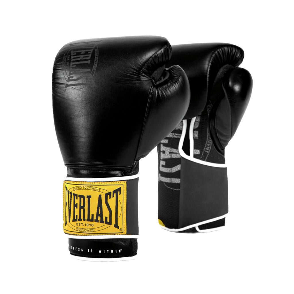 Боксерские перчатки Everlast 1910 Classic черные, 12 унций