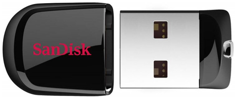 фото Флешка sandisk cruzer fit 16гб black (sdcz33-016g-b35)