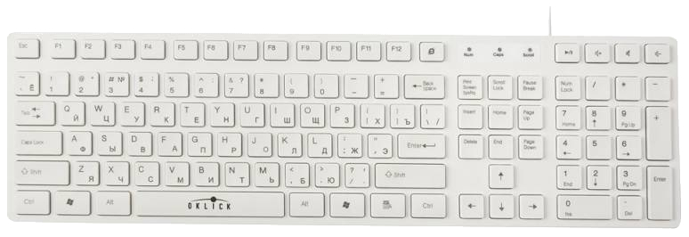 

Клавиатура OKLICK 556S White, 556S
