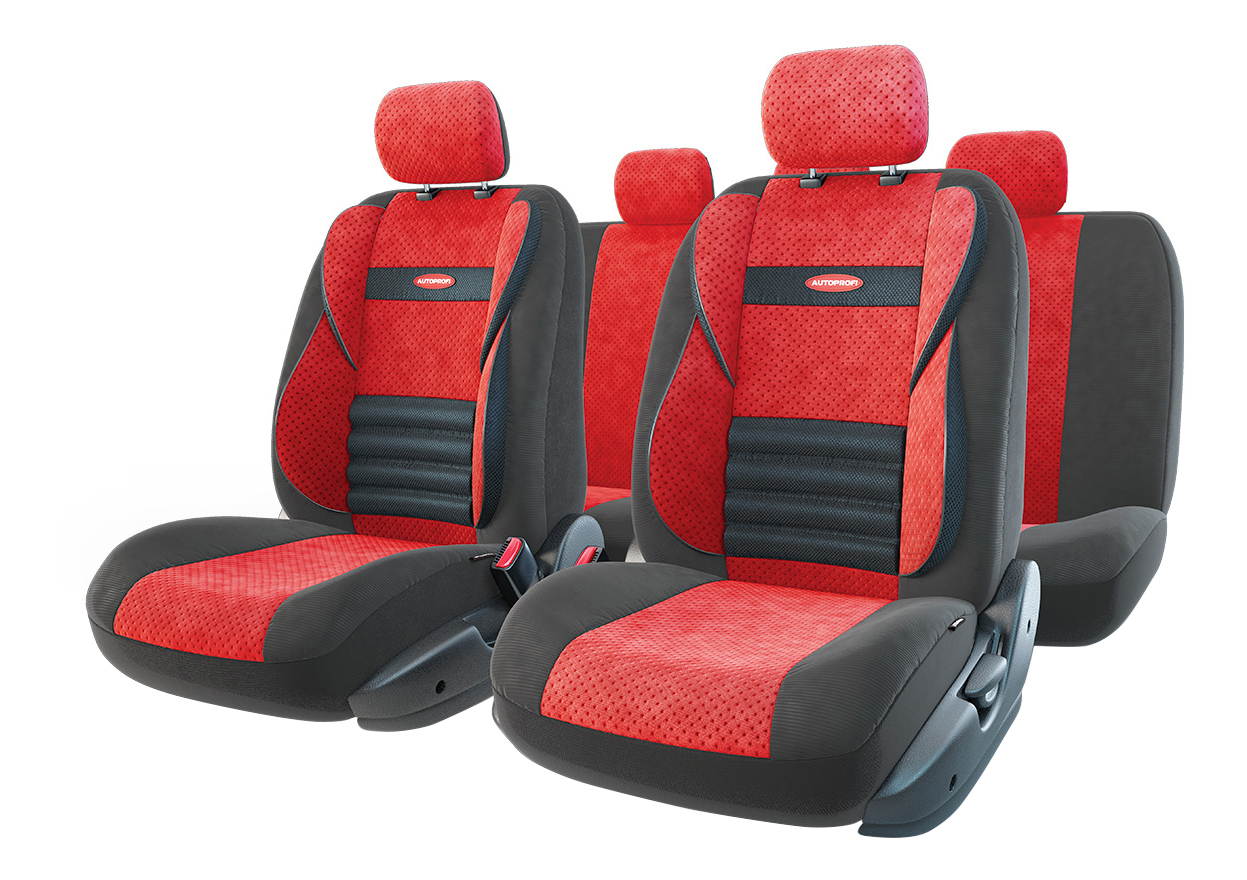 фото Комплект чехлов на сиденья autoprofi comfort combo cmb-1105 bk/rd (m)