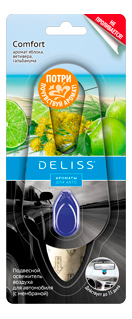 

Освежитель воздуха DELISS AUTOH004,01/01, Черный, dELISS Подвесной освежитель воздуха для автомобиля Comfort 4 мл