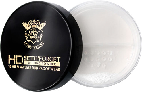 фото Рассыпчатая hd пудра kiss invisible fix&forget setting powder, rrsp01