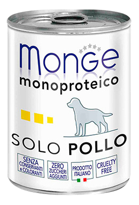 фото Консервы для собак monge monoproteico solo, курица, 400г