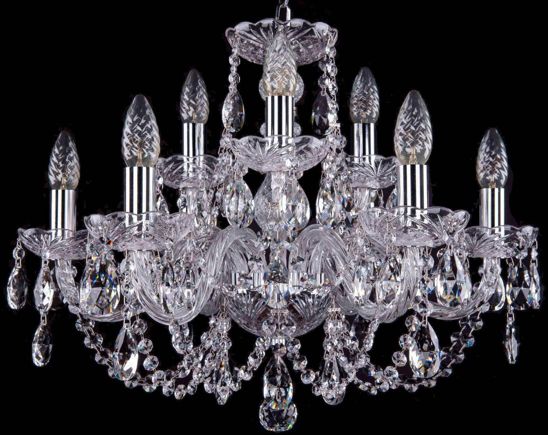 фото Люстра подвесная bohemia ivele crystal 1406/6+3/195/ni