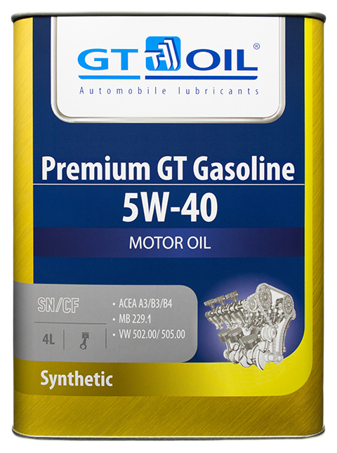 фото Моторное масло gt oil premium gasoline 5w40 4 л