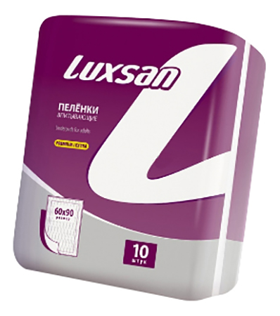 Купить Пеленки для детей LUXSAN Premium Extra 60 х 90 см 10 шт.,