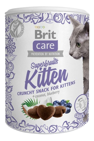 фото Лакомство для котят brit care superfruits фигурки, курица, 100 г