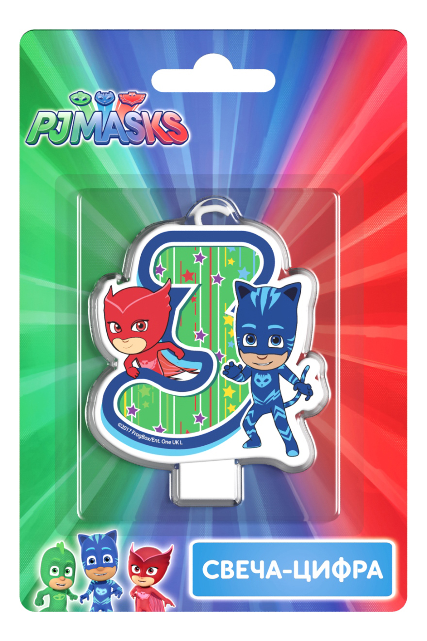 фото Свеча-цифра pj masks № 3 33035 intertoy