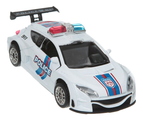 

игрушечная машинка полицейская Crimebuster Shenzhen Toys Б54230, Белый, Б54230