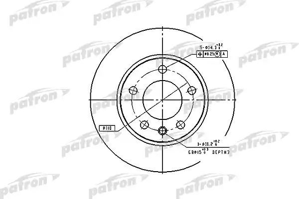 фото Тормозной диск patron pbd1612