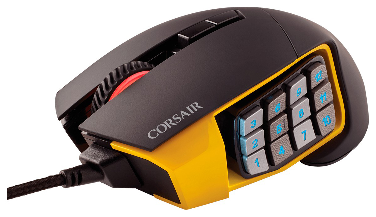

Игровая мышь Corsair Scimitar PRO RGB Yellow/Black (CH-9304011-EU), Scimitar PRO RGB