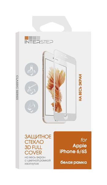 

Защитное стекло NoBrand для Apple iPhone 6/iPhone 6s White, IS-TG-IPHON6WHT-000B202