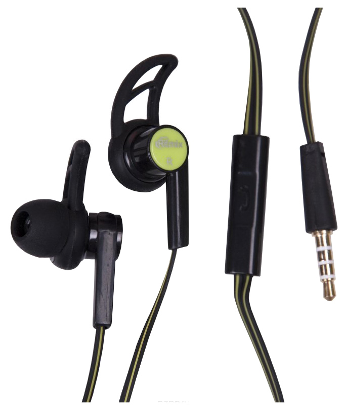 фото Наушники ritmix rh-126m black/green