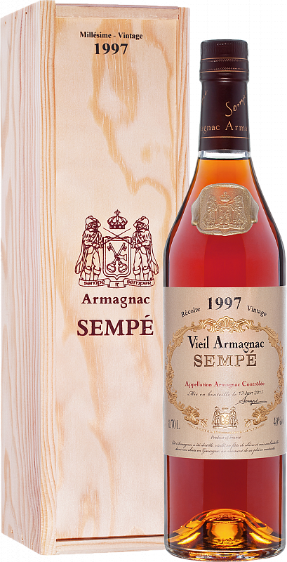 

Арманьяк Sempe Vieil, Armagnac AOC , 40 %, 700 мл, 1997г, gift box