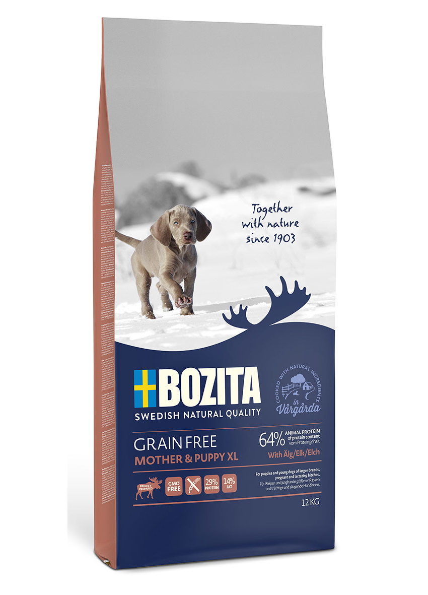 

Сухой корм для щенков Bozita Mother&Puppy XL Elk, для крупных пород, мясо лося, 12кг, Grain Free