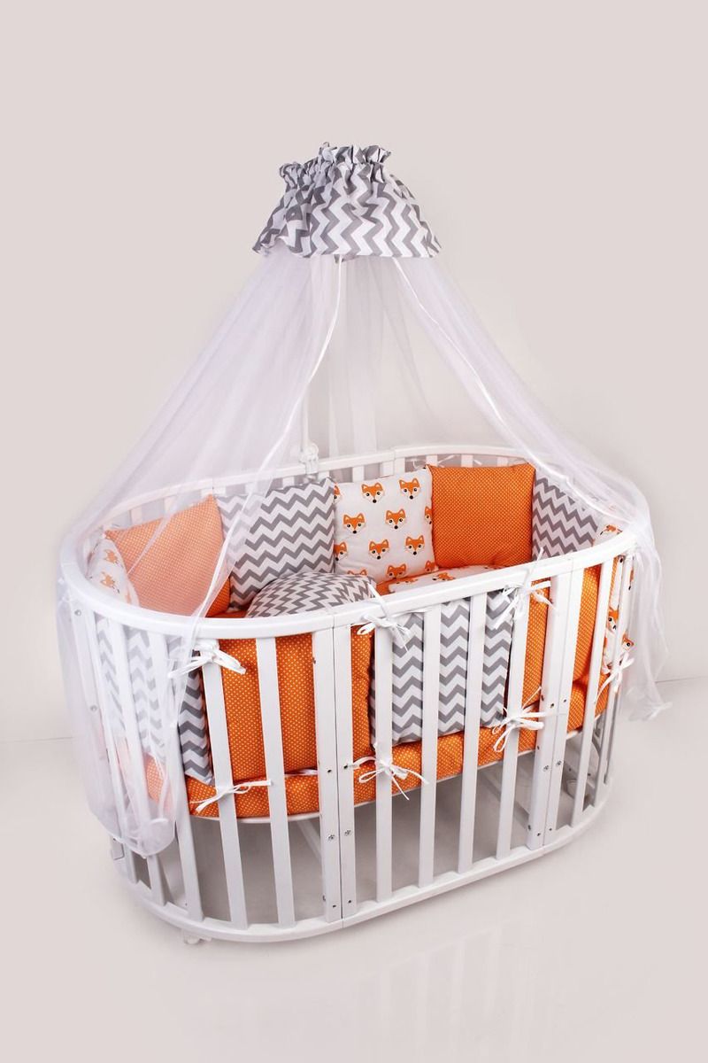 

Комплект Premium в кроватку 19 предметов AmaroBaby LUCKY (оранжевый,поплин/бязь)
