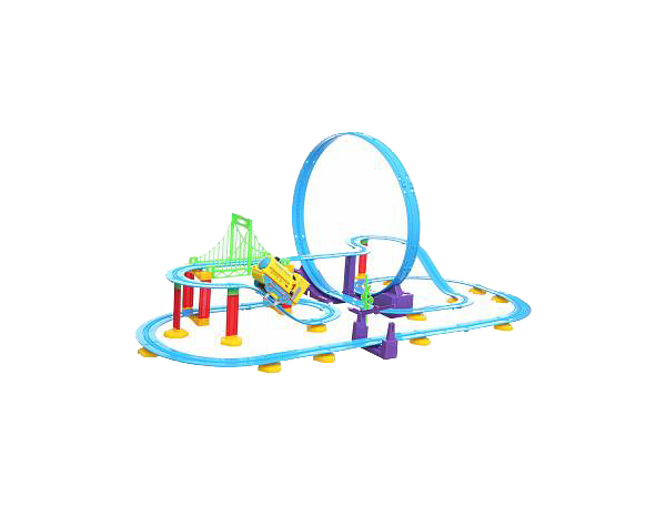 

Трек Yako Toys с мёртвой петлёй Сказочные горки со световыми эффектами 79 деталей, Разноцветный