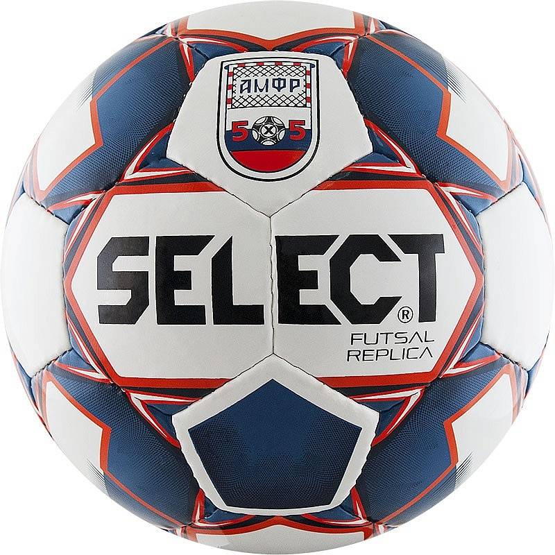 фото Футзальный мяч select futsal replica 2019 №5 white/blue/red