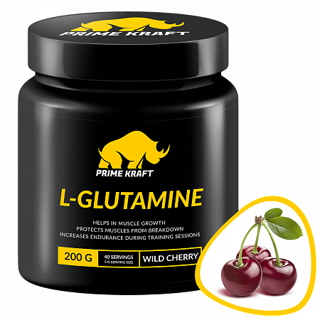 L-Glutamine Prime Kraft, 200 г, дикая вишня