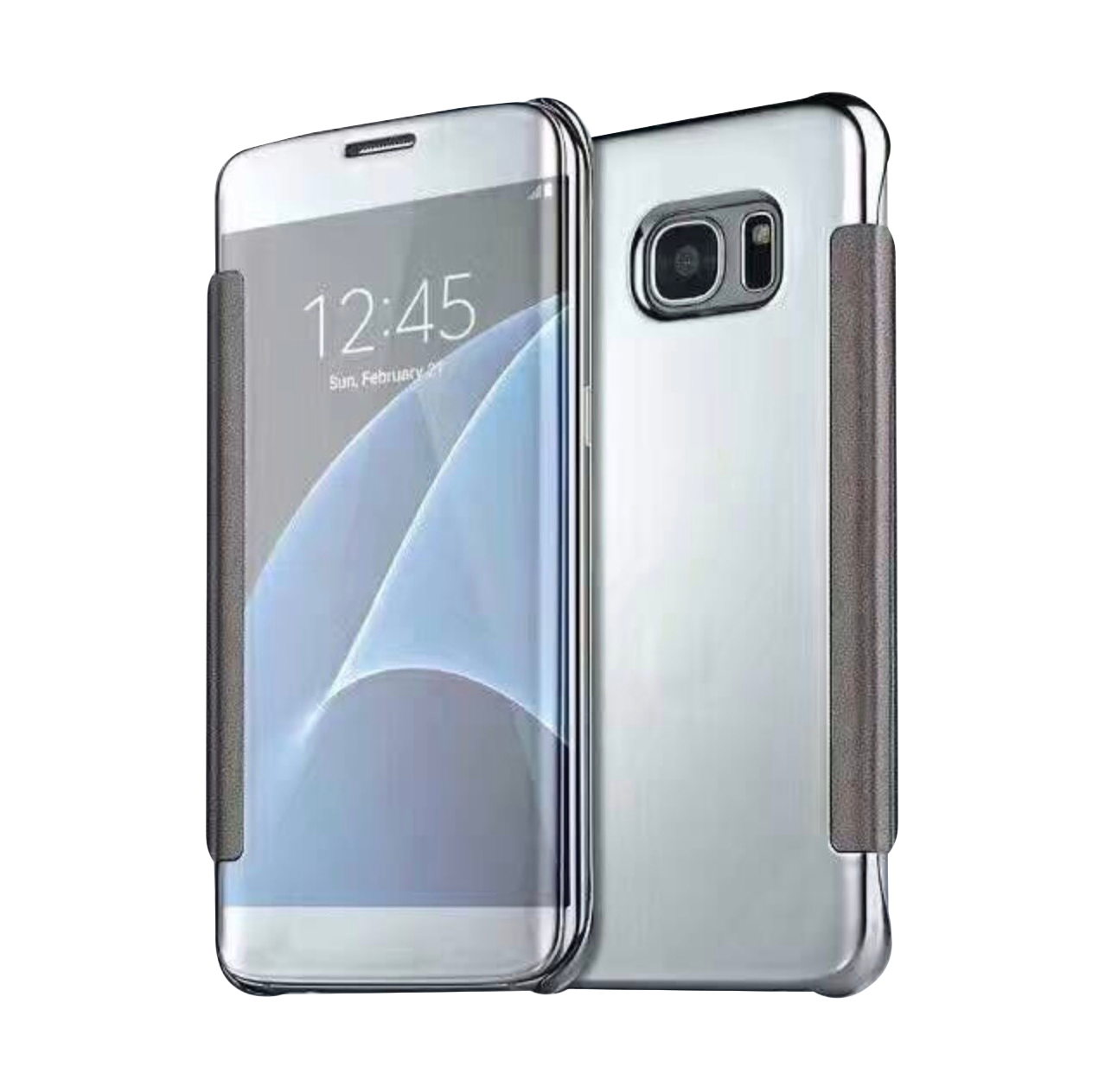 

Чехол MyPads Clear View Cover для Samsung Galaxy Note 5 Silver